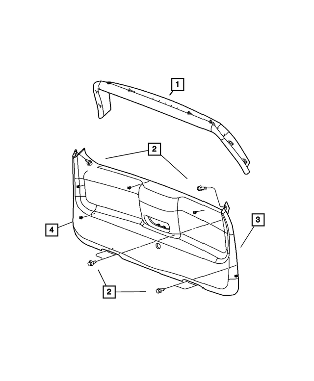 5KJ92BDXAB - Interior Trim: Liftgate Trim Upper Panel for Mopar Image image