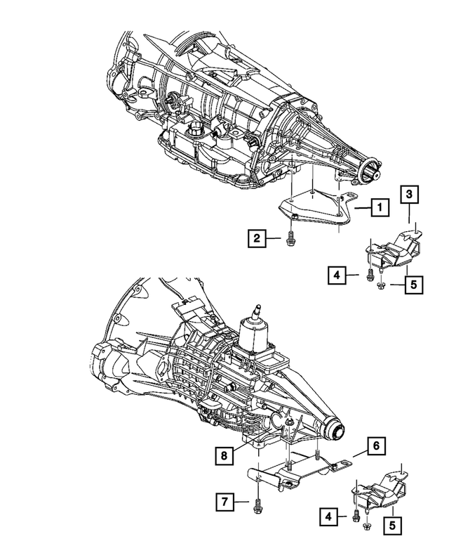 6101510 - Engine and Transmission Mounting: Flange Lock Nut for Mopar Image image