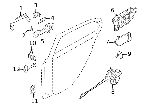 Lock & Hardware for 2025 Nissan Versa #1