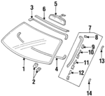 73111SR2A01 - : Windshield for Honda: Civic del Sol Image