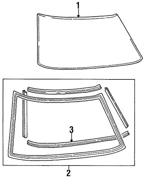 Glass & Hardware - Back for 1993 Cadillac Eldorado #0