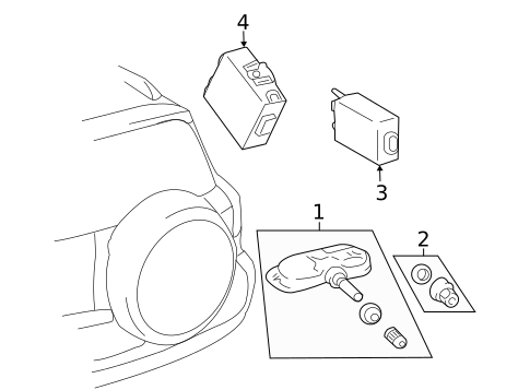 Tire Pressure Monitor Components for 2007 Toyota RAV4 #0