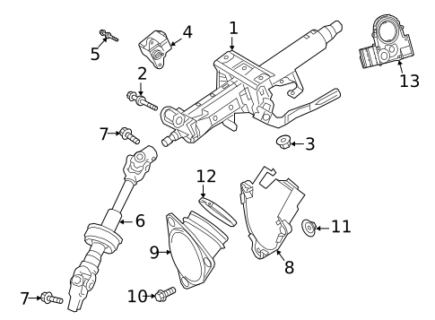 Steering Column Assembly for 2021 Toyota Sienna #1