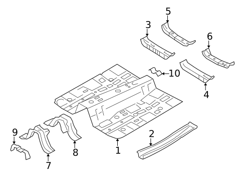 Floor & Rails for 2017 Subaru Outback #0