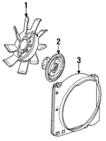 E4ZZ8600A - Cooling System: Fan Blade for Ford: Mustang | Mercury: Capri Image
