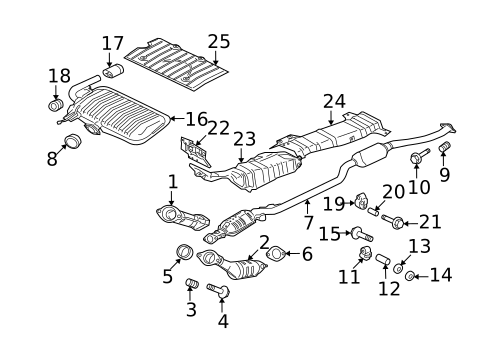 Exhaust Components for 2009 Mitsubishi Lancer #0