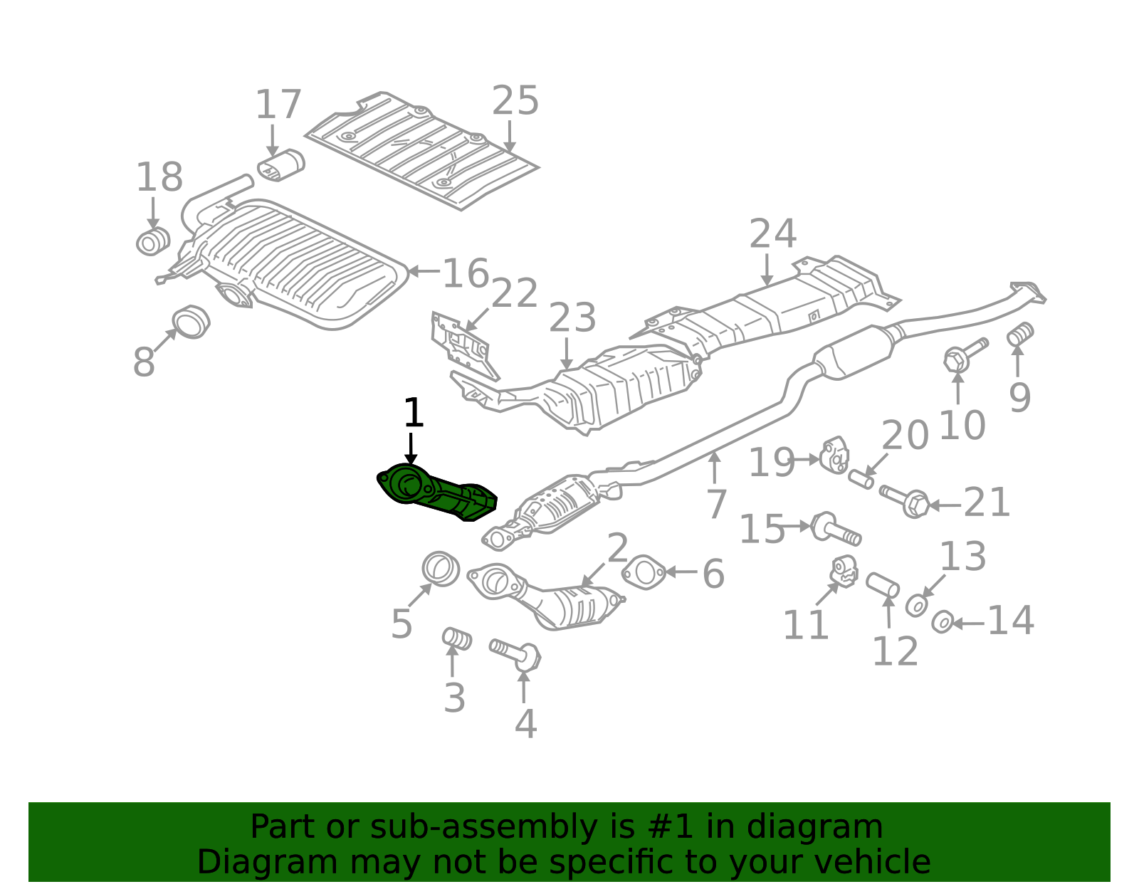 1570B871 - Front Pipe 2008-2019 Mitsubishi | Official Mitsubishi