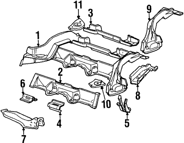 41118174049 - Body: Front Crossmember for BMW Image