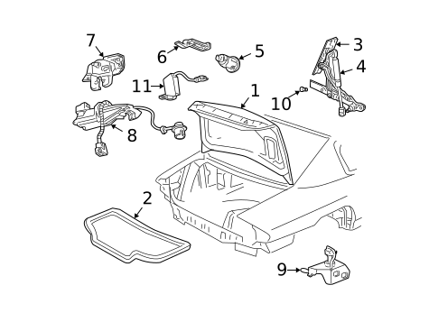 Lid & Components for 1999 Buick Regal #0