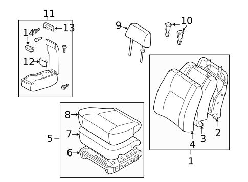 Front Seat Components for 2002 Toyota Tacoma #0