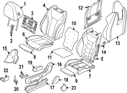 Driver Seat Components for 2025 BMW M440i Gran Coupe #1