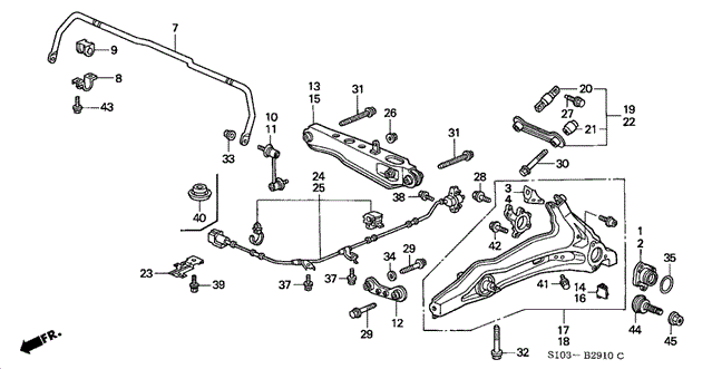 Rear Lower Arm for 2001 Honda CR-V #0