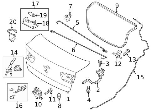 Lid & Components for 2014 Kia Rio #0