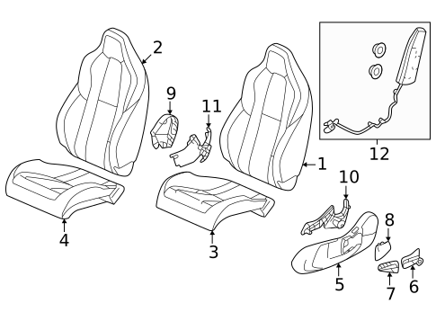 Driver Seat Components for 2025 Honda Civic #0
