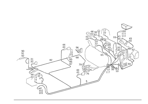 Tail Lamp Cable Harness and Fuel Pump Cable for 1988 Mercedes-Benz 300E #0