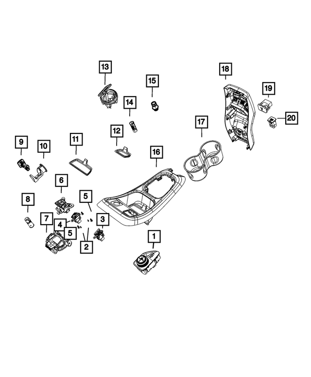 6MW42DX8AA - : Gear Shift Indicator Bezel for Mopar Image