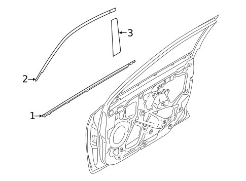 Exterior Trim - Front Door for 2019 Hyundai Veloster #0