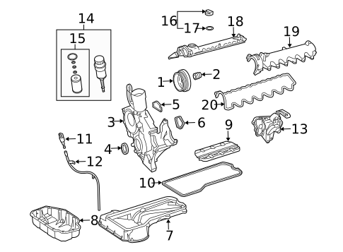 Belts & Pulleys for 2007 Mercedes-Benz CL600 #1