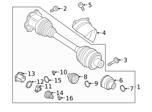 Front Axle for 2020 Porsche Cayenne #1