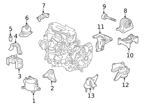 Engine & Trans Mounting for 2017 Honda Accord #0