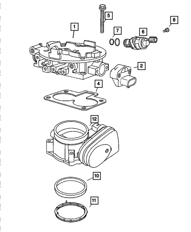 « 53030952AB – Fuel : Corps Du Papillon/admission Joint pour Mopar Image »
