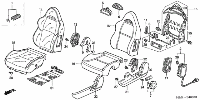 Front Seat (L.) for 2005 Acura RSX #0