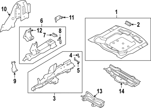 Rear Floor & Rails for 2021 Jaguar E-Pace #0