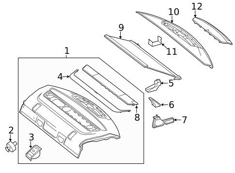 Interior Trim - Rear Body for 2015 Mercedes-Benz CLA 45 AMG&reg; #3