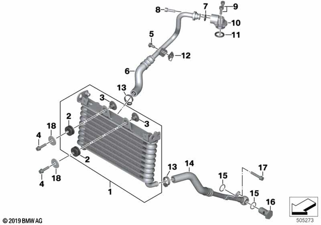 17228548197 - : Adapter For Oil Cooler Line for BMW-Motorrad Image