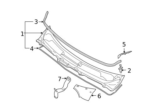 Cowl for 2007 Volvo XC90 #0