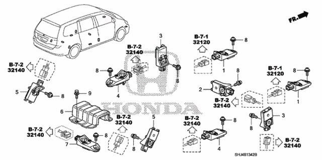 SRS Sensor (-'06) for 2005 Honda Odyssey #0