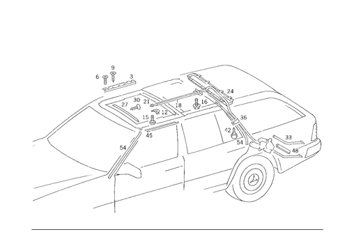 Cable, Sliding Rails for 1985 Mercedes-Benz 300TD #0