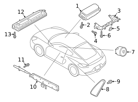 Air Bag Components for 2015 Porsche Cayman #0