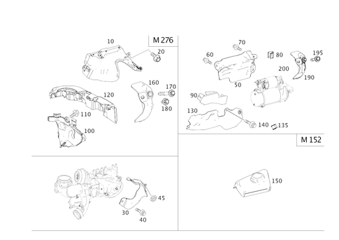Shielding and Soundproofing At Engine, Transmission, Front Axle Transmission for 2005 Mercedes-Benz SLK350 #0