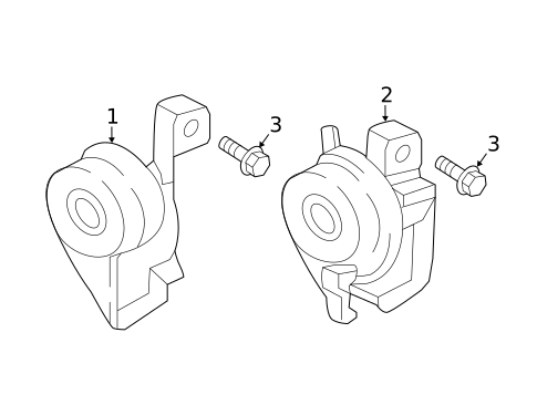 Horn for 2017 Ford Escape #0