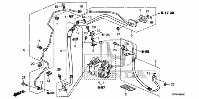 A/C Hoses - Pipes for 2007 Honda CR-V #0