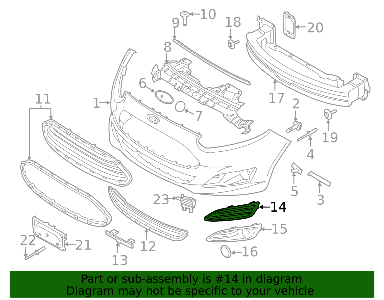 2014-2019 Ford Fiesta End Cover - Driver's Side (LH) D2BZ-15266-BA ...