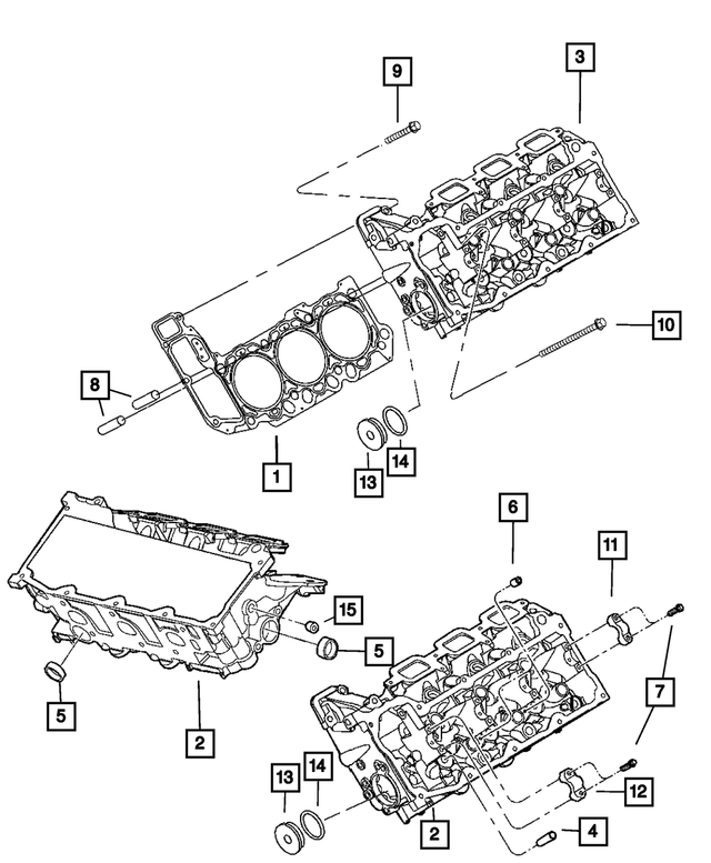 53021942AA - 3.7L Gas; Engine: Cylinder Head for Mopar Image image