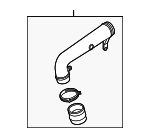 1K0129654BE - Engine: Intake Pipe for Volkswagen: Beetle, CC, Eos, GTI, Jetta, Passat, Rabbit, Tiguan, Tiguan Limited Image