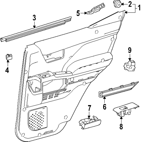 Interior Trim - Rear Door for 2025 Toyota 4Runner #0