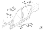 41217111496 - Bodywork: Moulded Part F Supporting Strut, Right for BMW Image