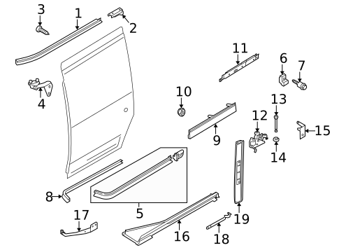 Door Hardware for 2010 Ford Transit Connect #0
