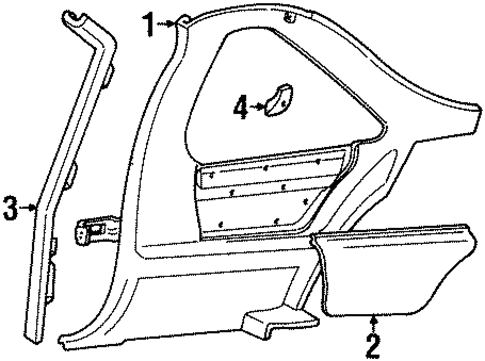 Interior Trim - Quarter Panels for 1987 Chevrolet Beretta #0