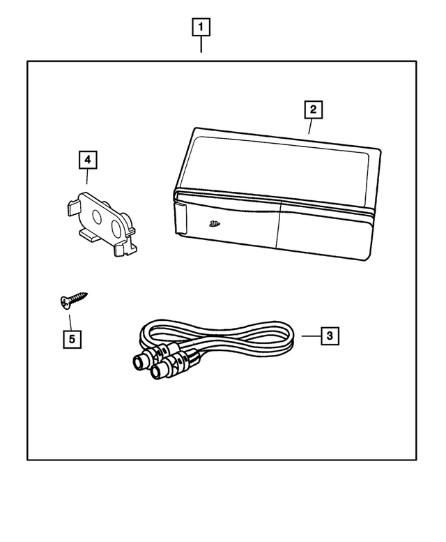 4595829AA - Mopar Accessories - Component Parts: Cd Changer Adaptor for Mopar Image image