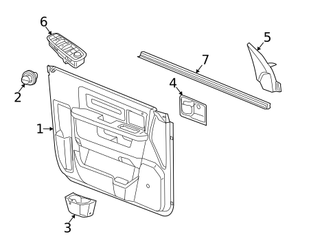 Interior Trim - Front Door for 2016 Ram 2500 #0