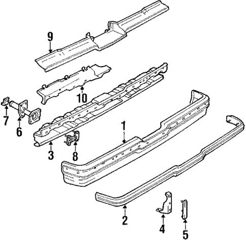 Rear Bumper for 1984 Oldsmobile Toronado #0