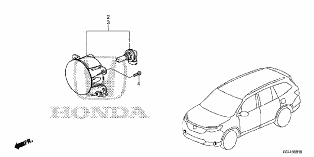 Foglight (-'18) for 2016 Honda Pilot #0