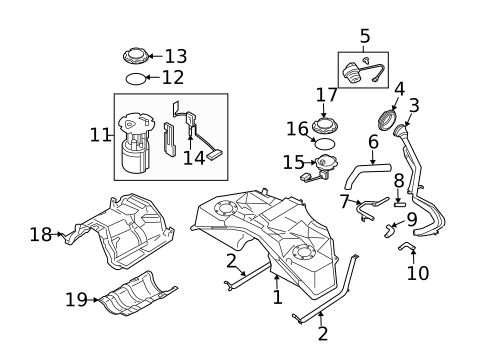Fuel System Components for 2019 INFINITI Q50 #0