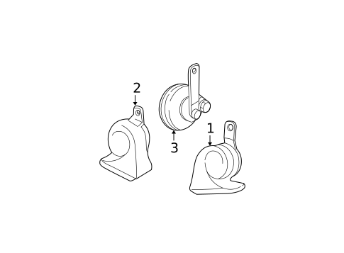 Horn for 2007 Toyota Solara #0