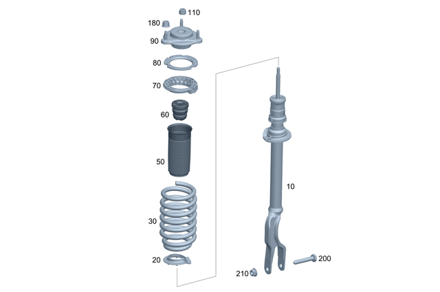 2943206601 - : Shock-Absorber Strut for Mercedes-Benz Image